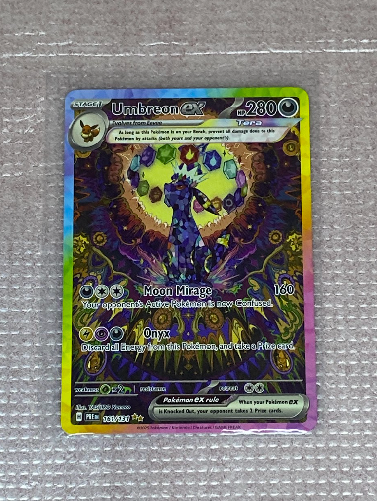 2025 Pokémon En/Prismatic Evolutions PRE #161/131 "Umbreon" ex "Ungraded"