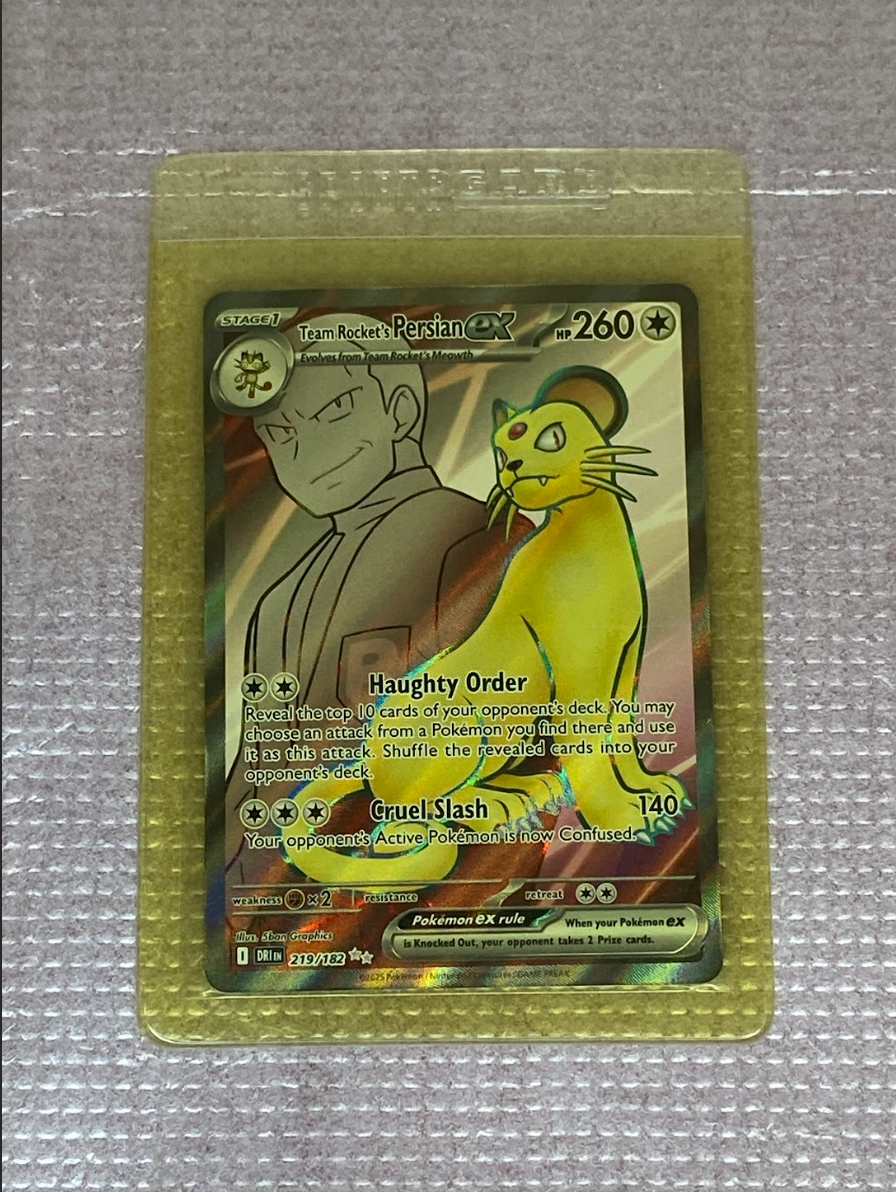 Team Rocket’s Persian ex (Full Art, Secret Rare)