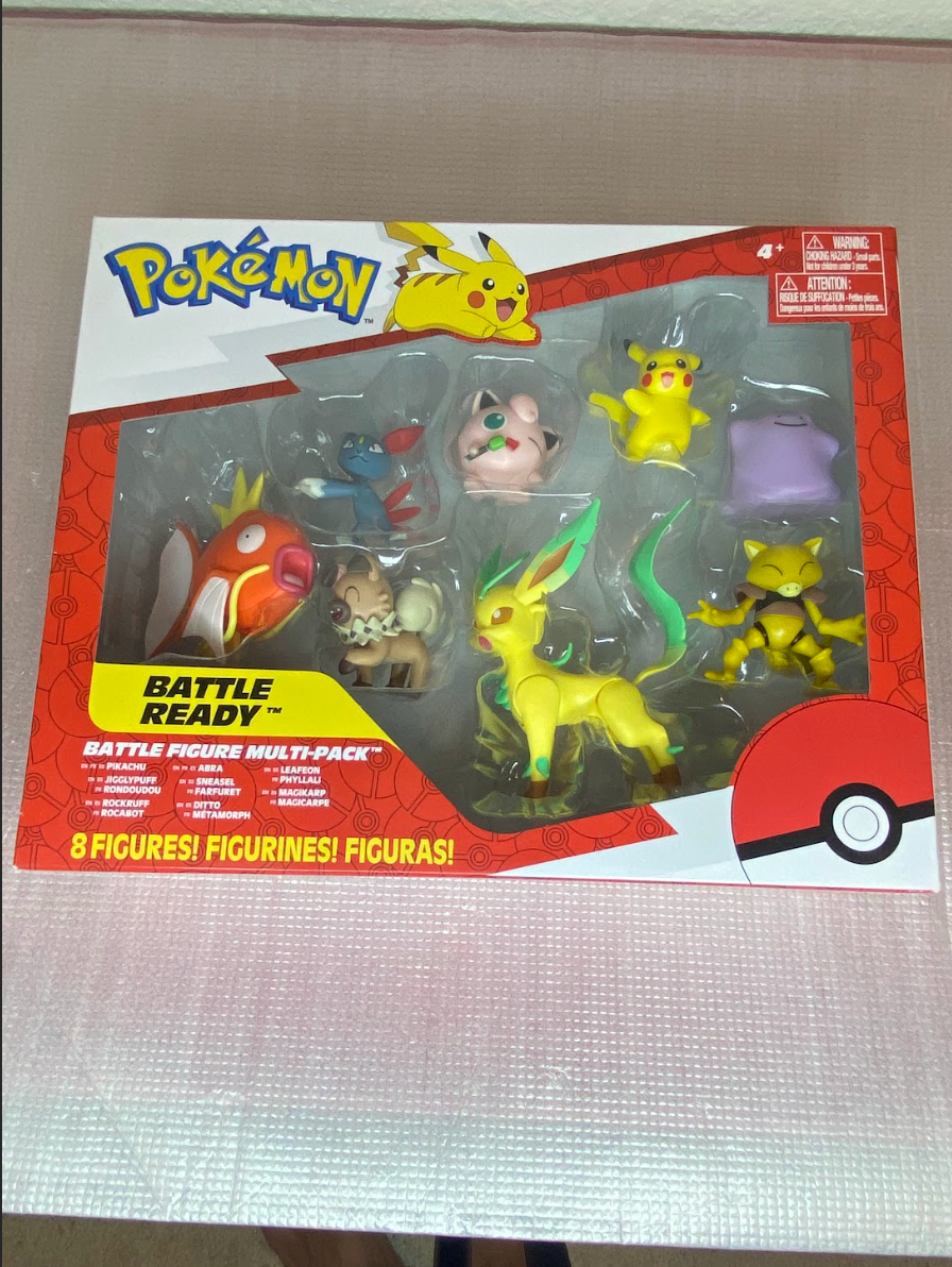 Pokémon Battle Ready 8-Figure Multi-Pack – Pikachu, Leafeon, Ditto, Magikarp & More!