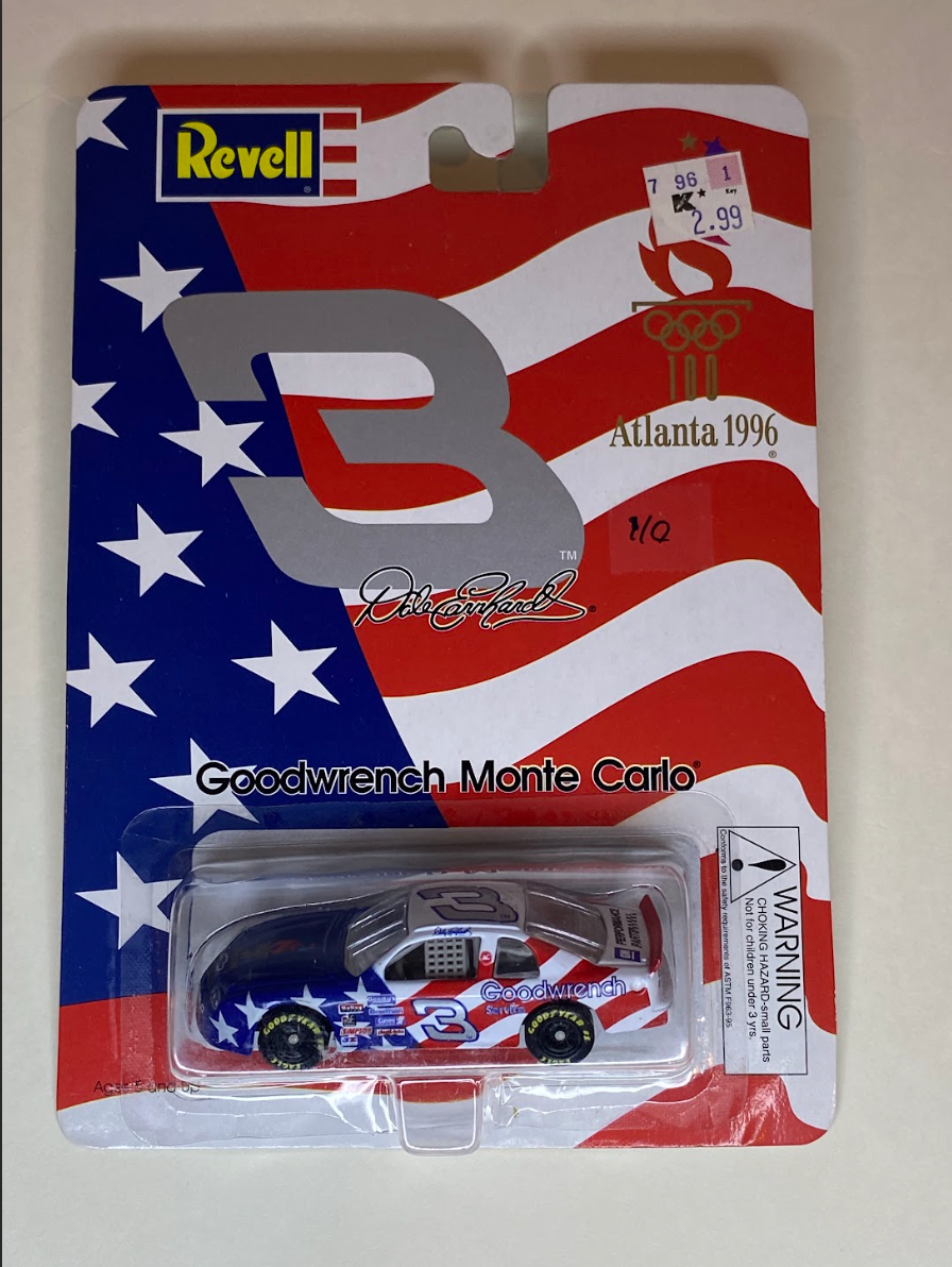 Revell 1996 Dale Earnhardt #3 Goodwrench Monte Carlo | Olympic Atlanta Edition | Patriotic Stars & Stripes Die-Cast | MOC
