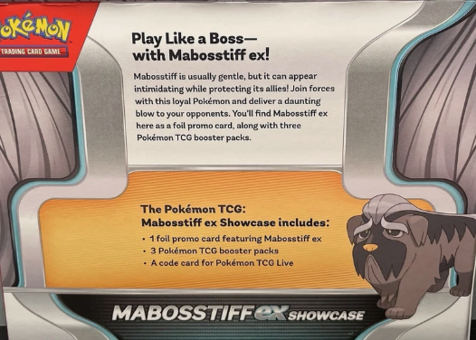 Pokémon TCG, MABOSSTIFF EX, 3 Booster Showcase Box New Factory Sealed