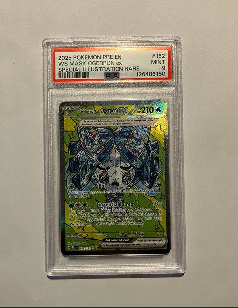 PRE EN Wellspring Mask Ogerpon ex (Tera) – Full Art Special Illustration Rare MINT Psa 9
