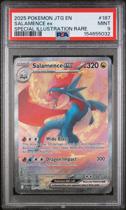 2025 Pokémon EN-Journey Together JTG ~ Salamence ex Special Illustration Rare (SIR) # 187 "Ungraded" (Copy)