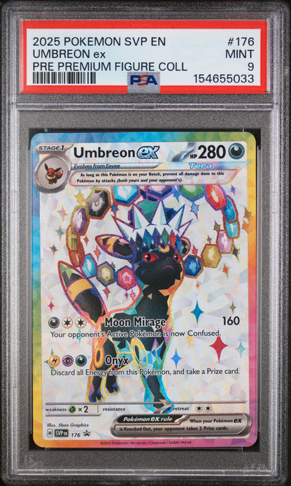 2025 Pokémon EN/Scarlet & Violet Promos SVP "Umbreon" ex Graded as "9"