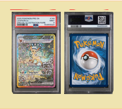 2025 Pokémon PRE EN LEAFEON ex #144 SIR "Psa 9"