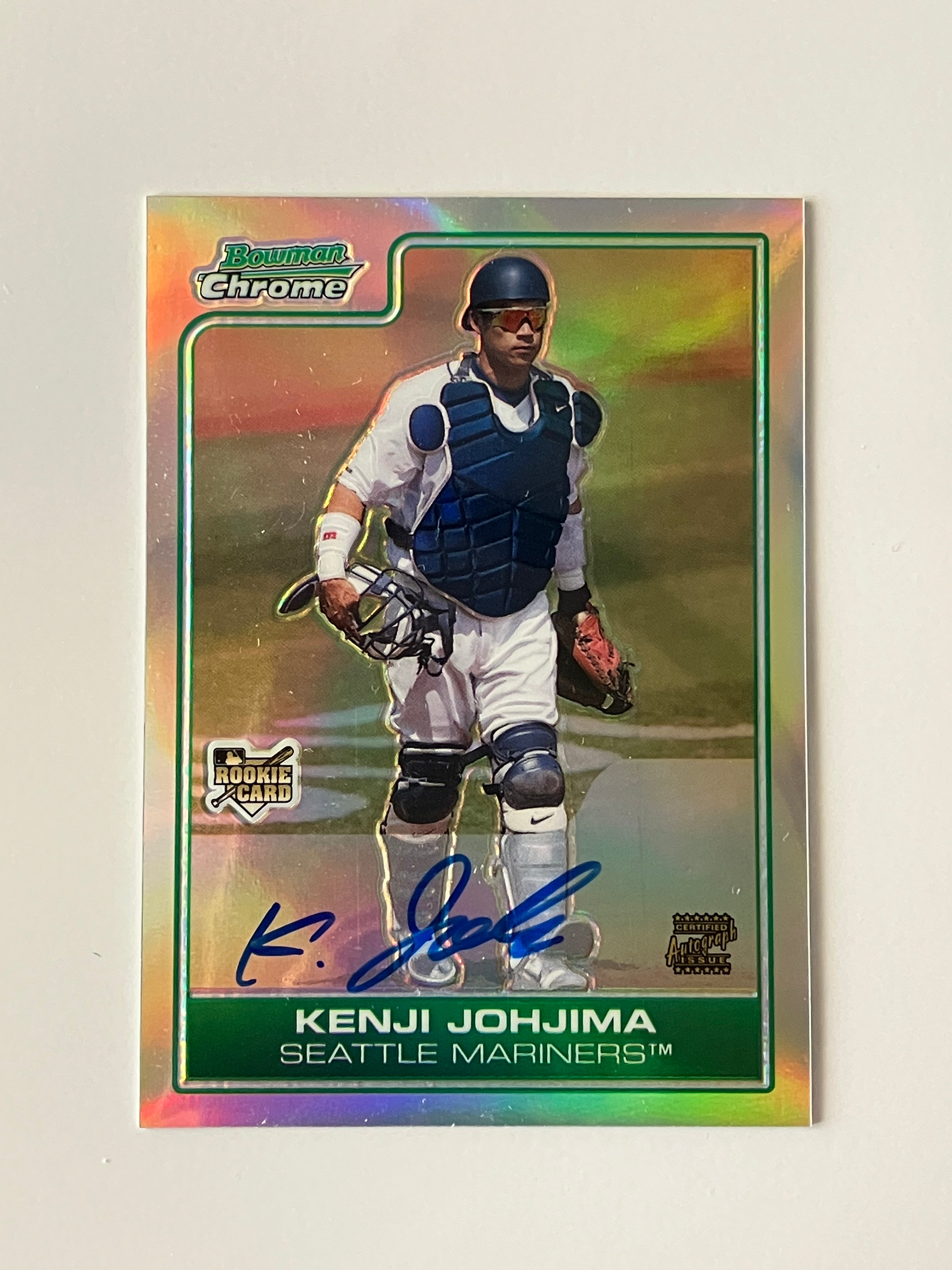 2006 Bowman Chrome Green Refractor #219 Kenji Johjima Autograph #107/250 - ungraded