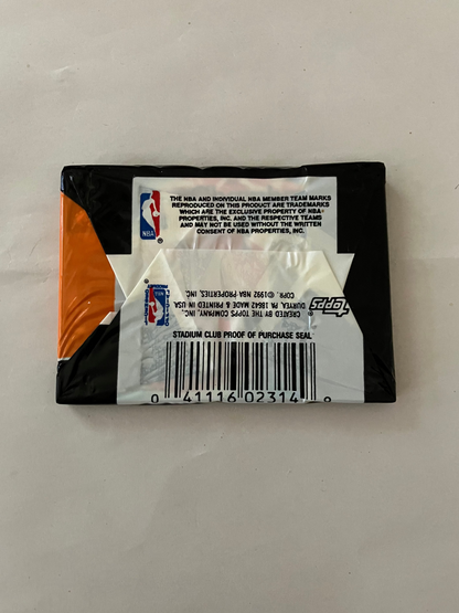 1992-93 Topps Stadium Club Basketball Series 1 Sealed Pack