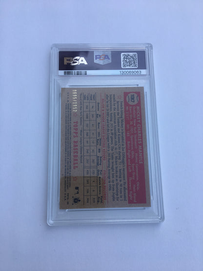 2006 TOPPS '52 Reprint CHROME #TCRC7 MICKEY MANTLE #0695/1952 Psa 9