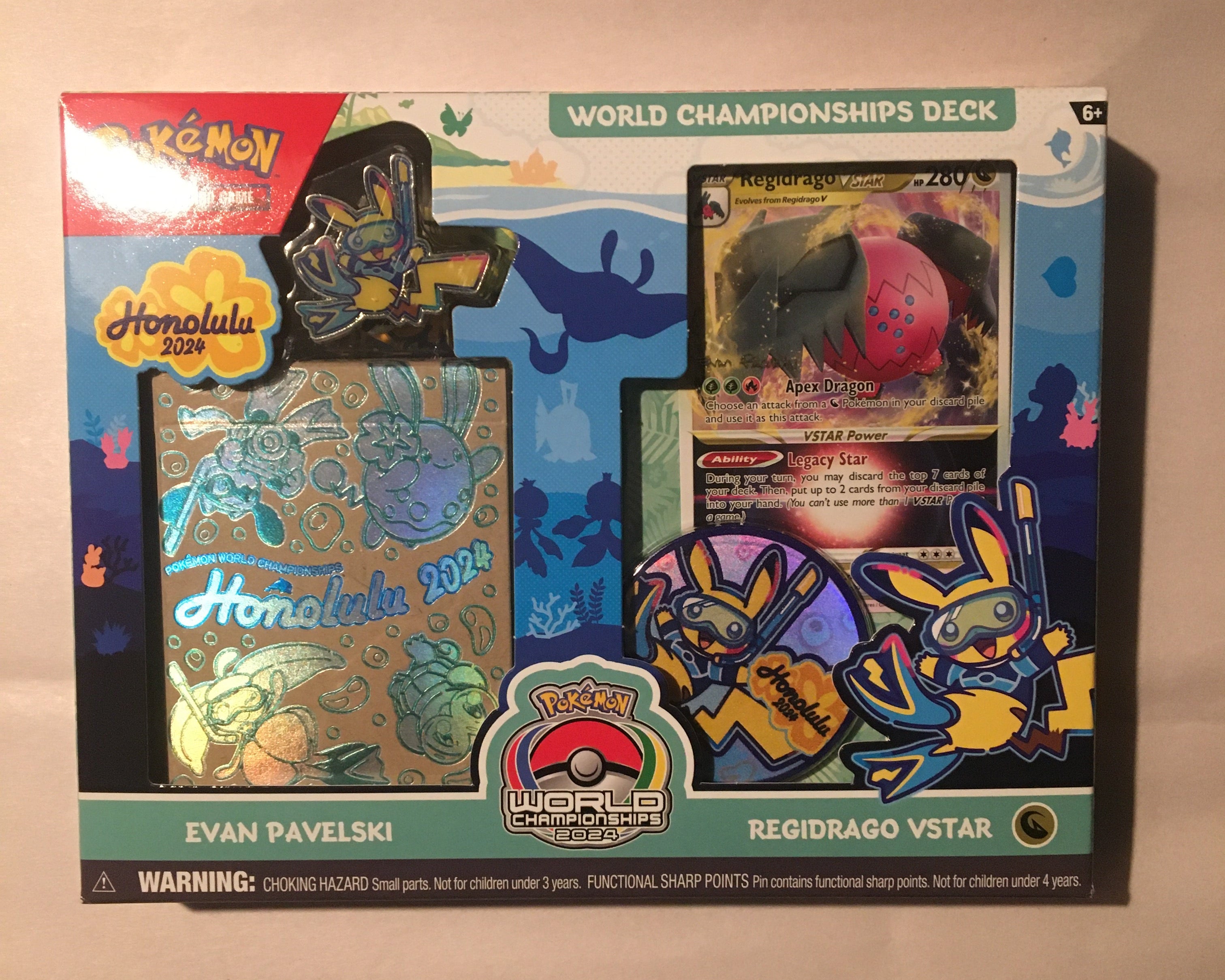 2024 Pokémon HONOLULU WORLD CHAMPIONSHIPS DECK - EVAN PAVELSKI " Factory Sealed"