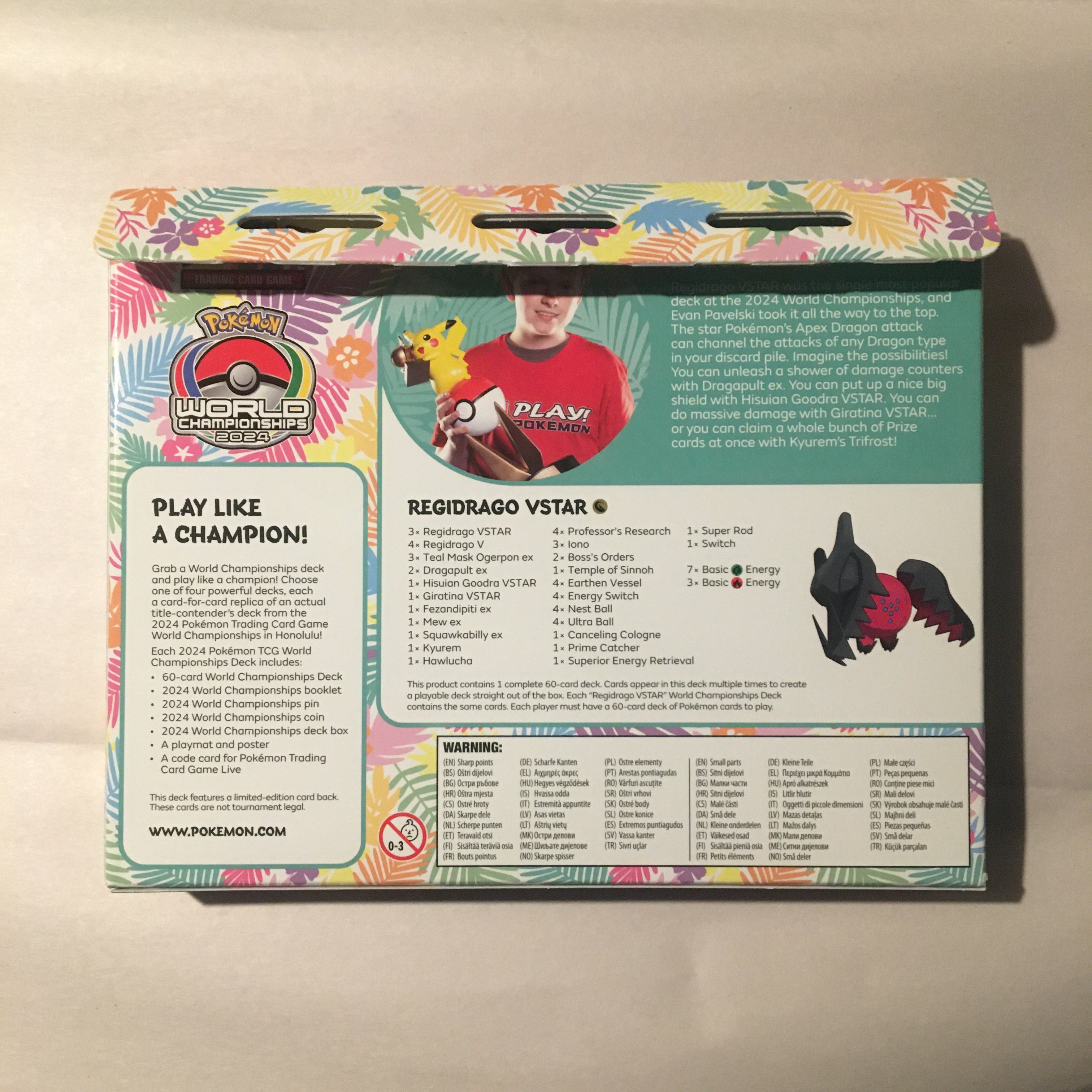 2024 Pokémon HONOLULU WORLD CHAMPIONSHIPS DECK - EVAN PAVELSKI " Factory Sealed"