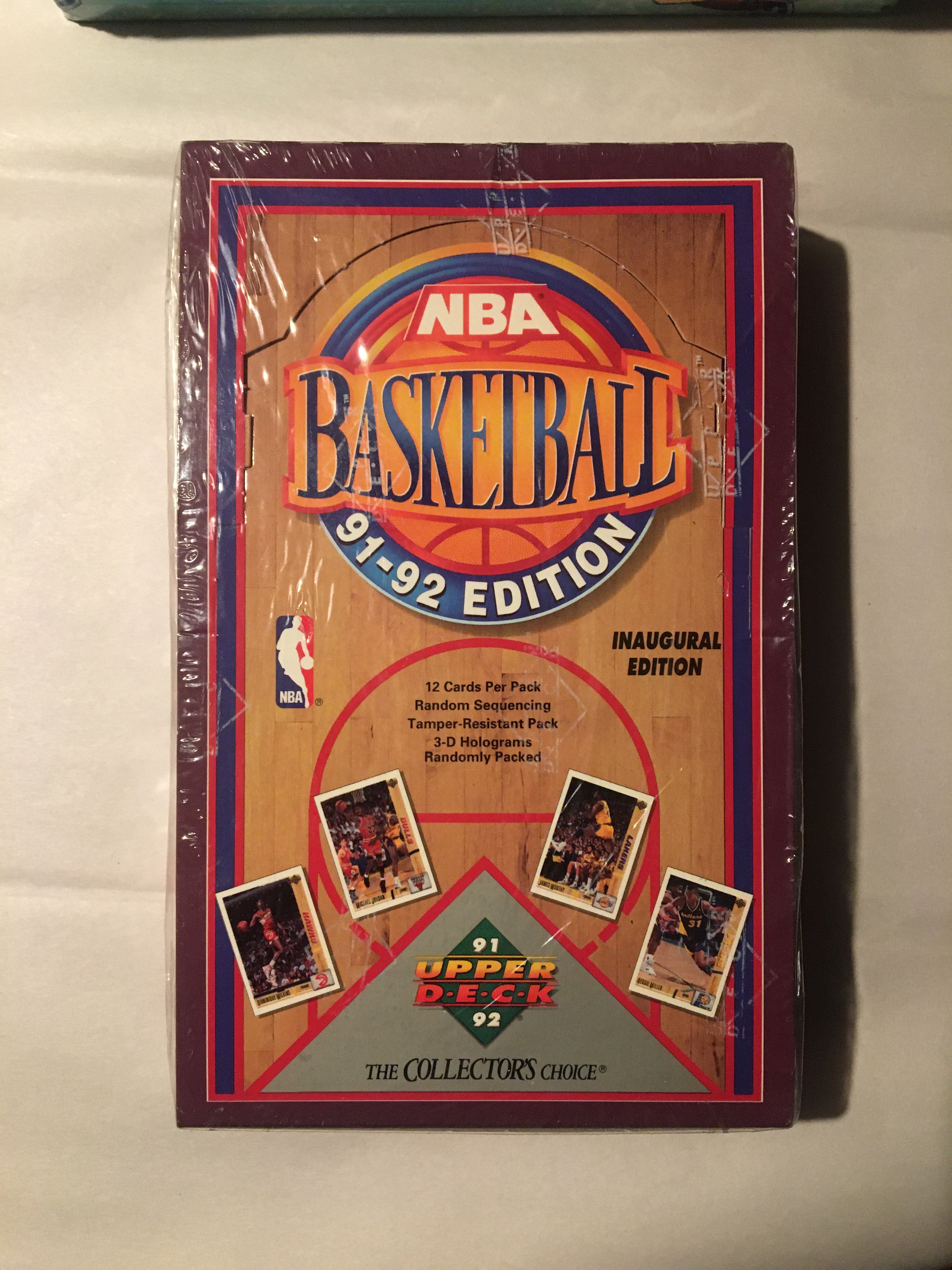 1991-92 Upper Deck Basketball Inaugural Edition & 3D Holograms Factory Sealed Wax Box