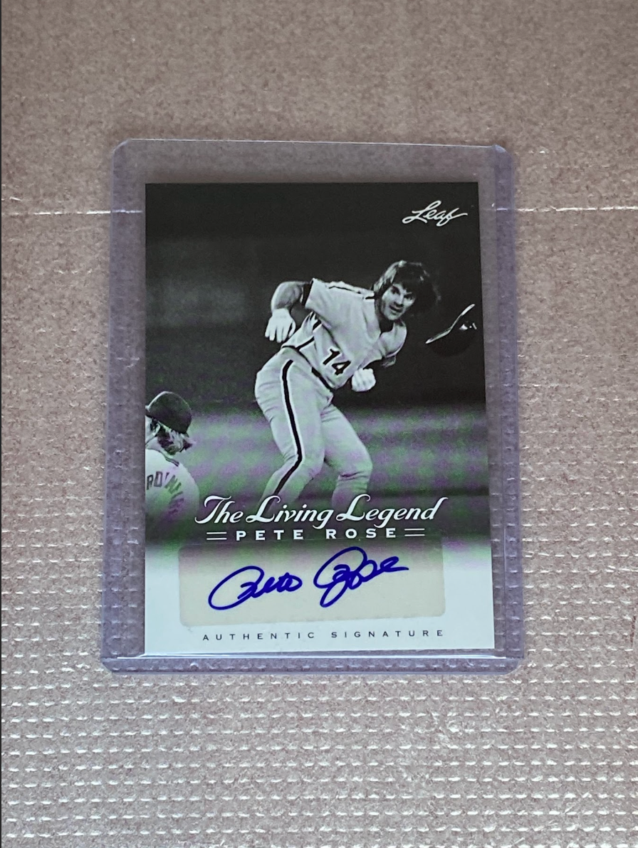 Pete Rose "The Living Legend" Autographed Card – Leaf Authentic Signature