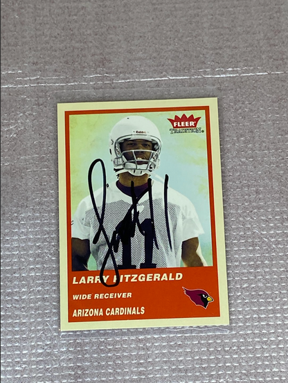 Larry Fitzgerald Autographed Rookie Card – Fleer Tradition (Arizona Cardinals) with Photo Proof