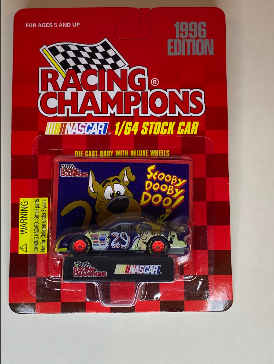 1996 Racing Champions Scooby-Doo #29 NASCAR 1/64 Stock Car – Mint on Card (Hanna-Barbera Cartoon Crossover)