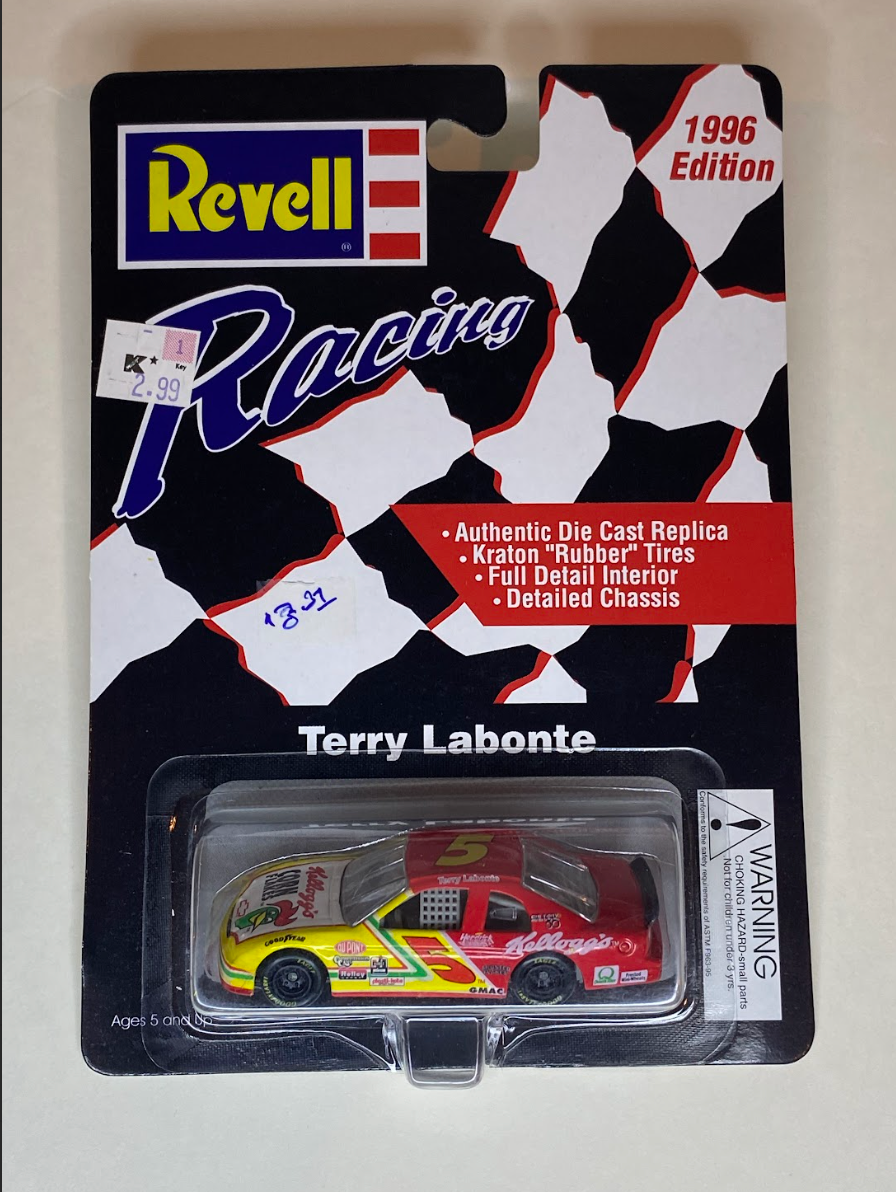 1996 Revell Racing 1/64 Terry Labonte #5 Kellogg’s Die-Cast Stock Car | MOC | Authentic Rubber Tires