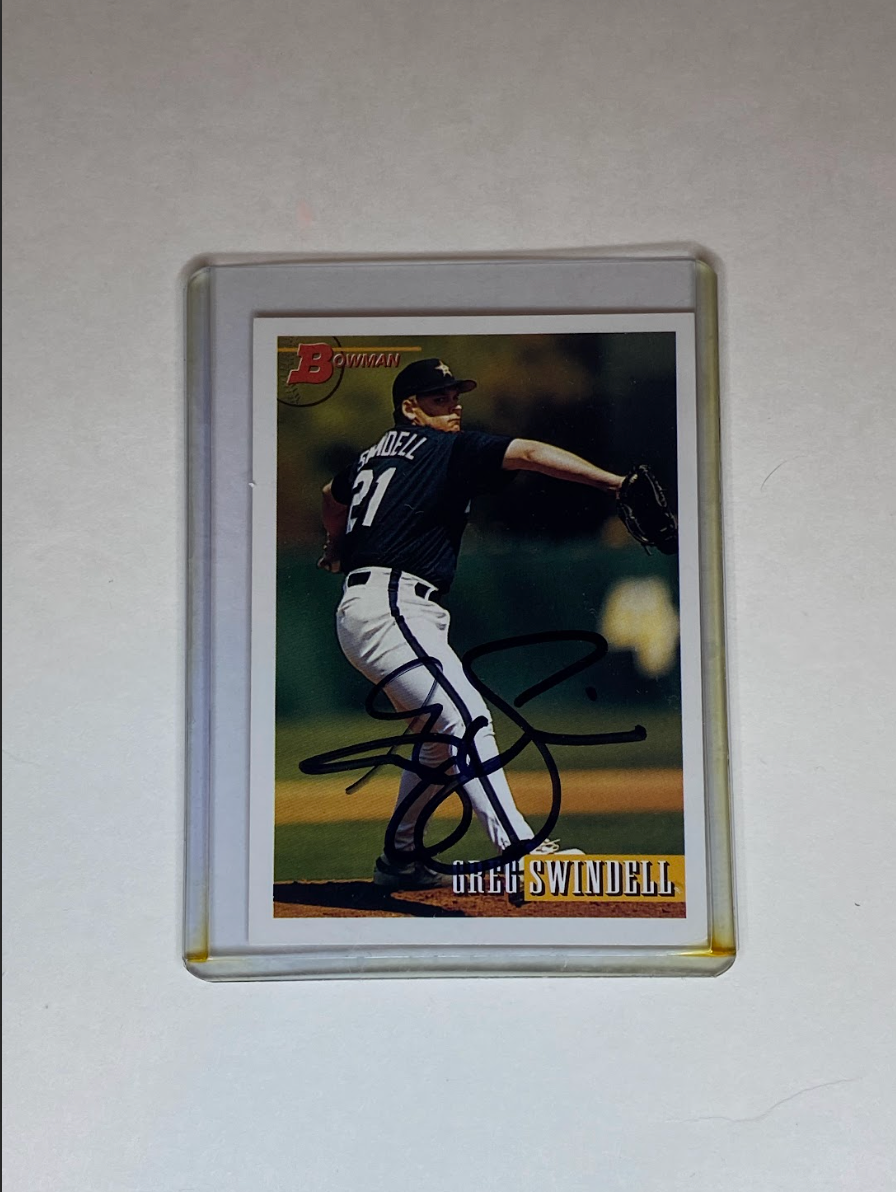 1993 Bowman Greg Swindell Autographed Baseball Card – Houston Astros