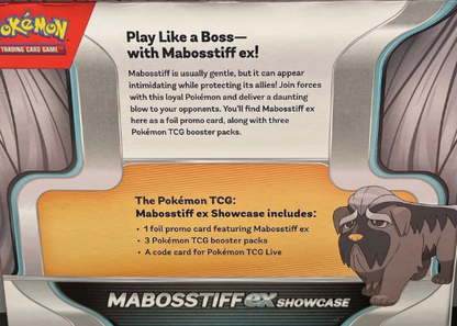 Pokémon TCG, MABOSSTIFF EX, 3 Booster Showcase Box New Factory Sealed