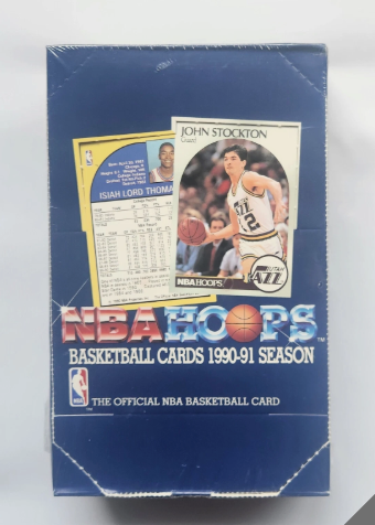 NBA Hoops 1990 Basketball Cards 1990-91 Season Sealed Box - John Stockton
