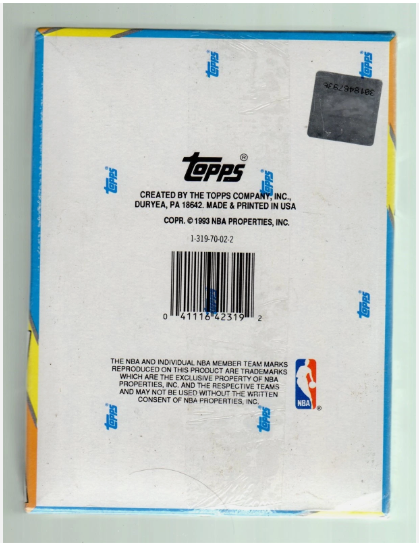 1992-93 Topps NBA Basketball Cards – Series 2 (Factory Sealed Box)